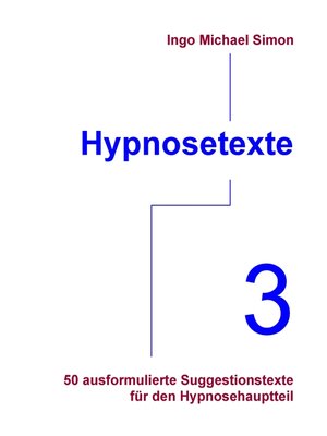 cover image of Hypnosetexte. Band 3